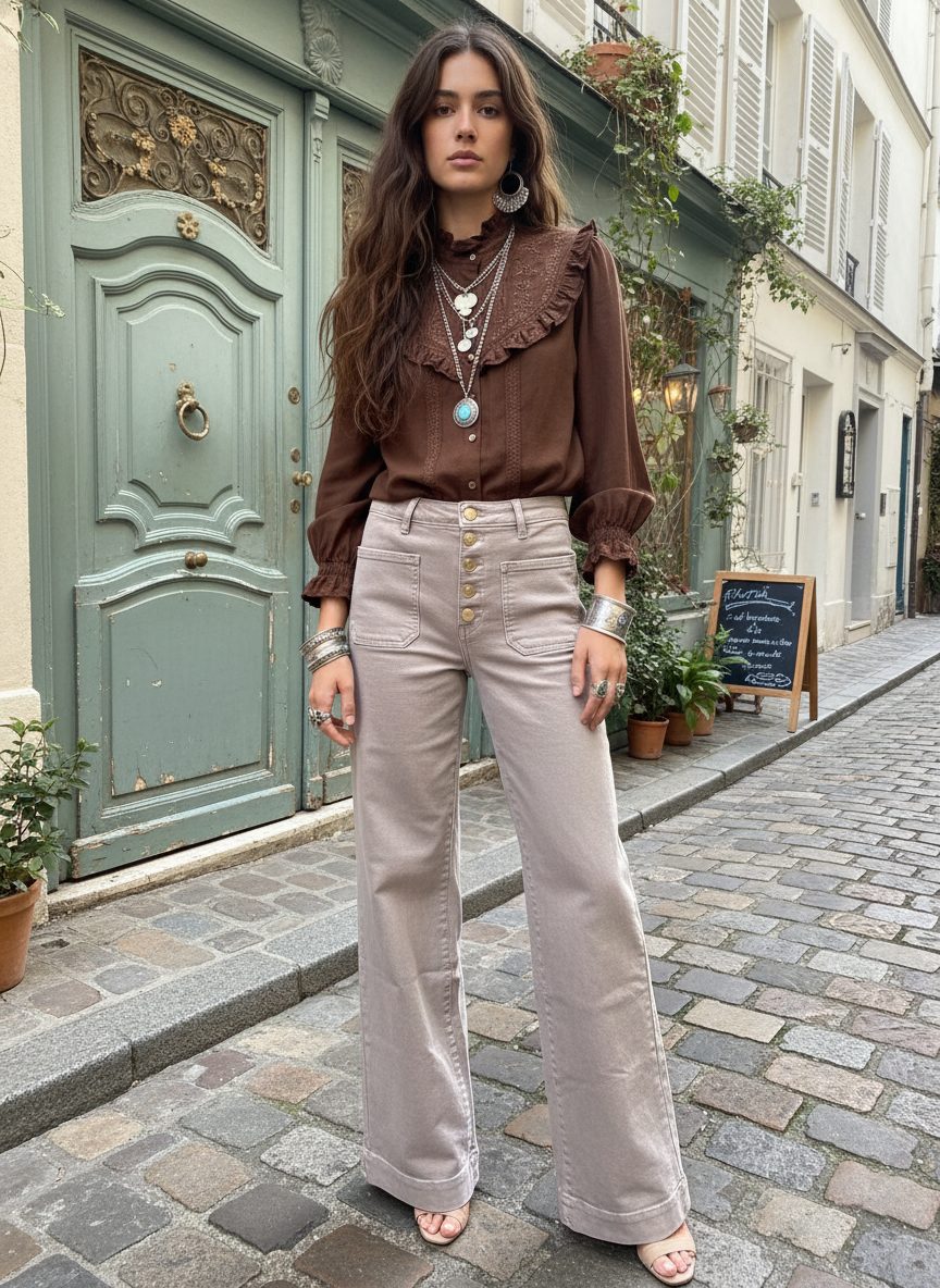 KATE JEANS ECRU - Imagen 5