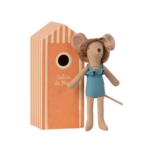 Ratoncita en Caseta Playa – Mamá (15cm)-MAILEG