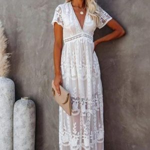 Maxi Vestido de Encaje Bohemio